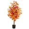 4ft. Orange Autumn Ficus Artificial Fall Tree